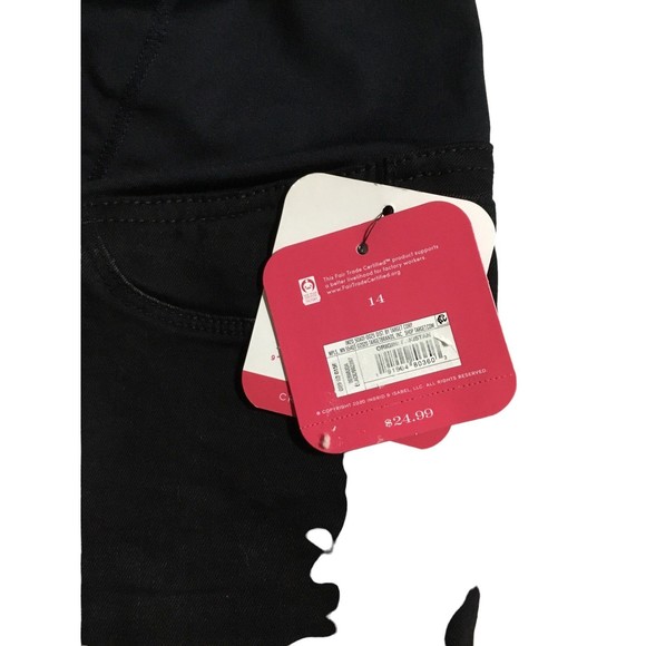 Isabel Maternity By Ingrid and Isabel. NWT Size 14 black raw hem bermudas - Picture 4 of 7